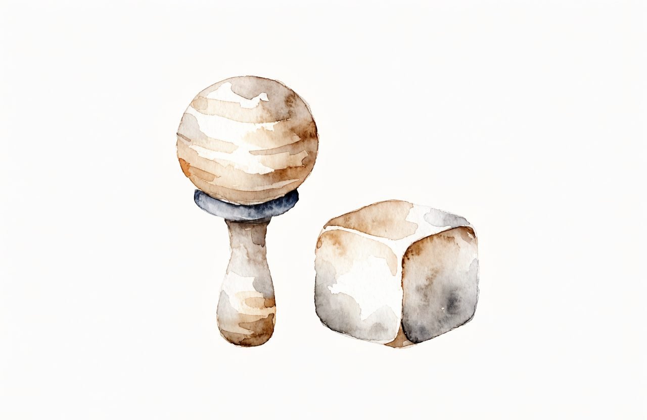 Illustration à l'aquarelle : Vrai ou faux jouet Montessori : les 6 critères pour ne plus se tromper