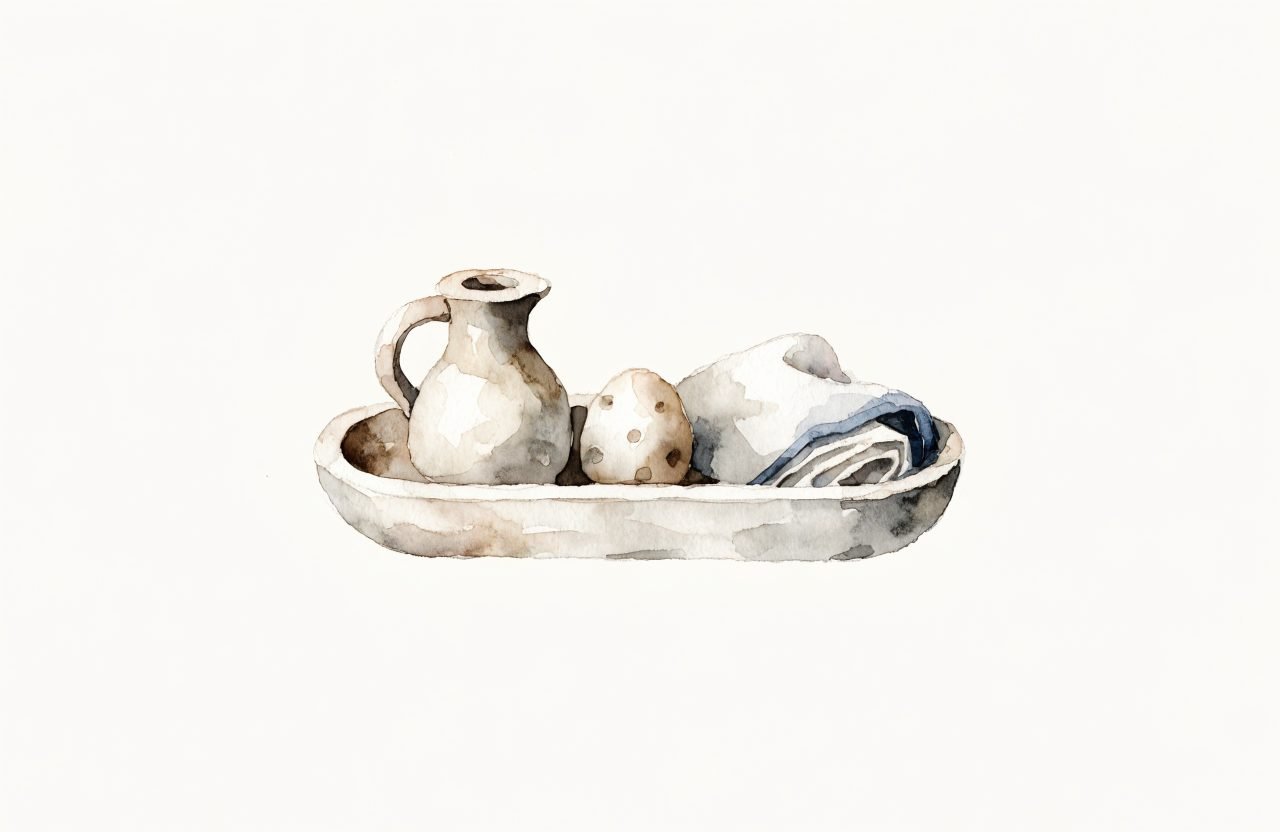 Illustration à l'aquarelle : Comment présenter une activité Montessori à son enfant (sans le braquer)