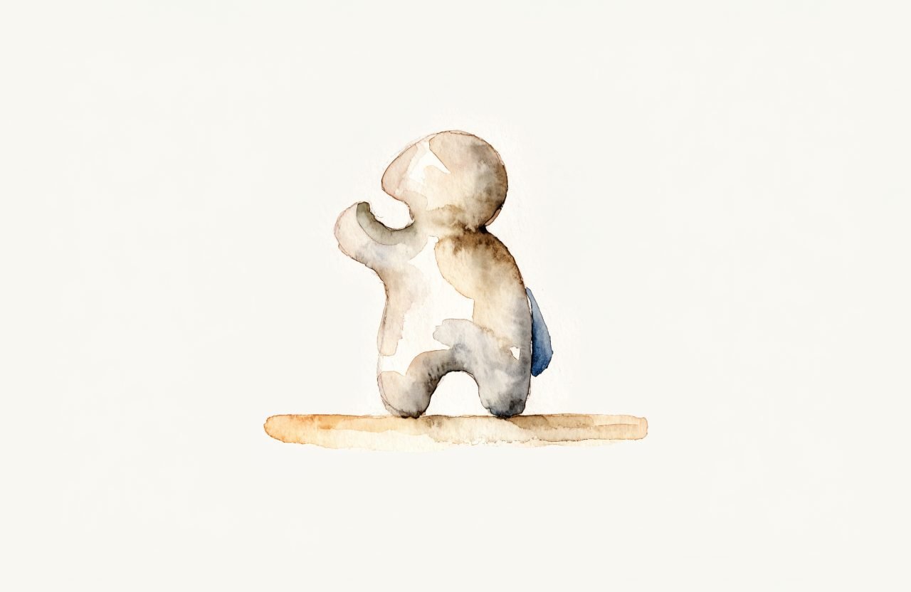 Illustration à l'aquarelle : Pourquoi éviter les jouets à piles avant 3 ans ?