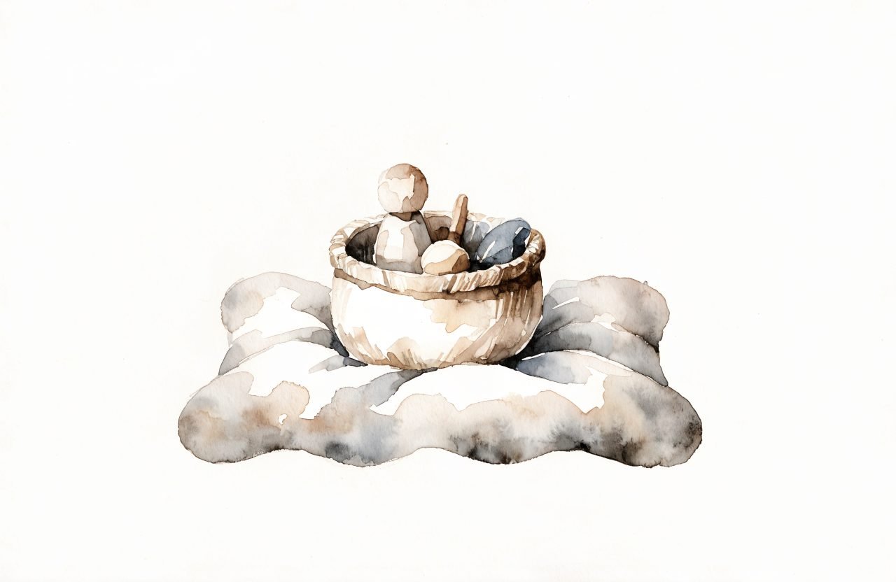 Illustration à l'aquarelle : Mon enfant ne joue pas seul : 7 clés pour l'autonomie dans le jeu