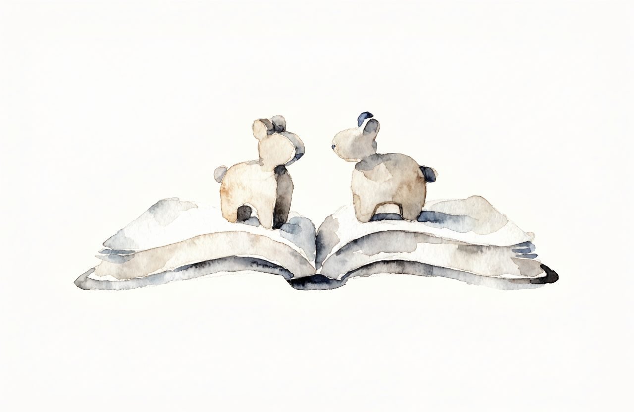 Illustration à l'aquarelle : Écrans avant 3 ans : que proposer à la place (sans culpabiliser)